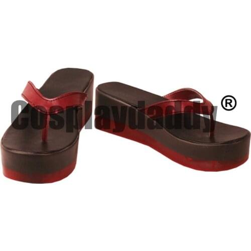 Azur Lane Sakura Empire Battlecruiser IJN Amagi Wending Waters, Serene Lotus Ver. Game Cosplay Platform Flip Flops Shoes S008