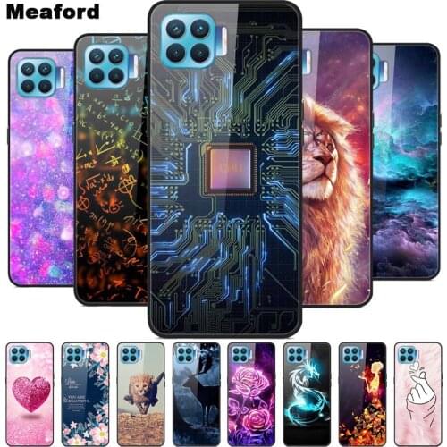 For OPPO Reno4 Lite 5G Tempered Glass Case Soft Bumper Hard Funda For Reno 4 Lite Phone Case Reno4 Lite CPH2125 2020 Back Cover