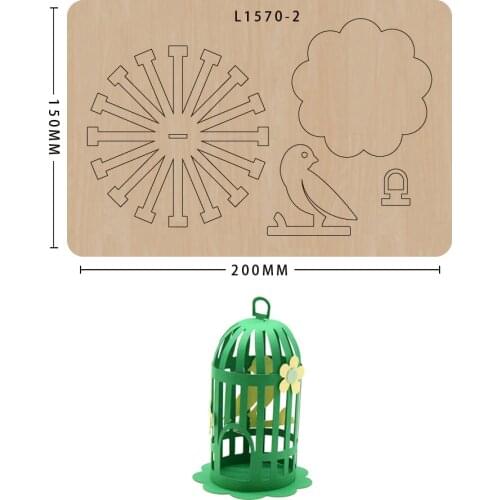 Wood cutting dies cute birdcage for scrapbooking new wooden die mould Suitable for common die-cutting machines in the market