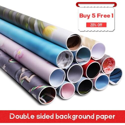 'Buy 5 Free 1' Double Sided 3D Printing Photo Backdrop Desktop Photography Background Paper for Jewelry Toiletries Mini Items