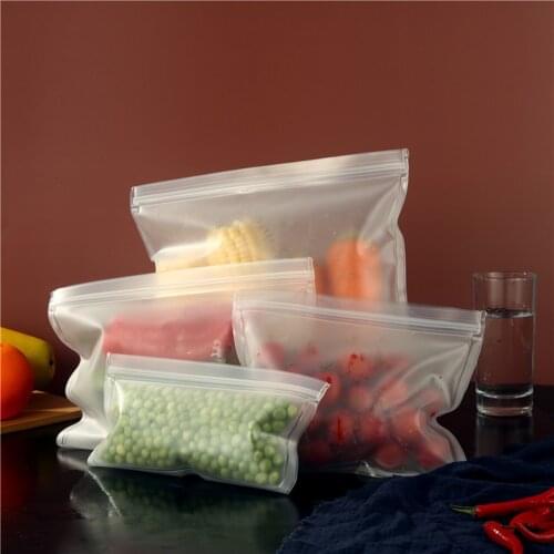 Leakproof Pouch Storage Bags PEVA Multiple Sizes Food Candy Snack Fresher Keeping Container Zip Lock Kitchen Packages