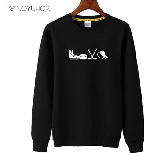 Ice Hockey Love Sweatshirts Kids Autumn Long Sleeve O-neck Hoodies Cotton Baby Boys Girls Pullovers Camisetas