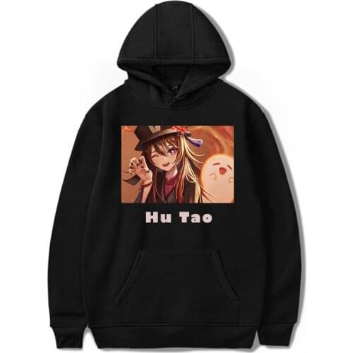 Hu Tao Hoodie Aesthetic Fashion Kawaii Printed Genshin Impact Harajuku Clothing Tops Streetwear Casual Women Unisex Sweatshirt