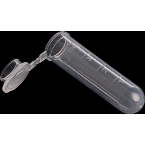 50Pcs 5ml Plastic Transparent Test Centrifuge Tube Bayonet Vial Sample Laboratory Container New Laboratory Supplies