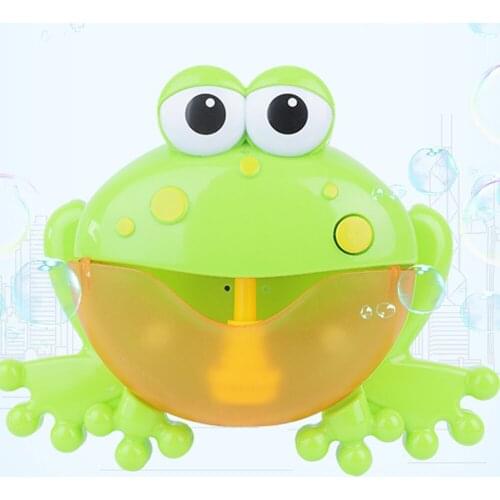 Frog Bubble Machine Funny Music Children Bath Water Toy Soap Auto Bubble Maker Automatic Bubble Maker Blower Bath Toys