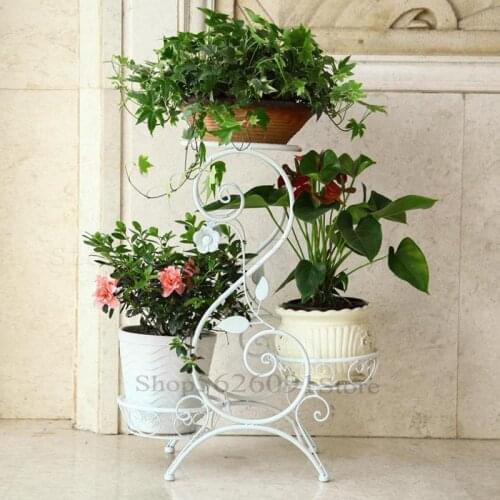 Wrought Iron European-style Multilayer Indoor Multi-purpose Sitting Room Balcony Ground Broken Ground Money Plant