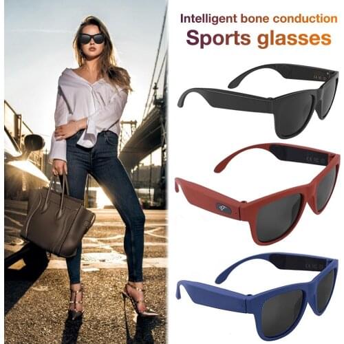 New Bluetooth Earphone 4.2 Sunglasses Bone Conduction Glasses 2.4GHz Headphone With Touch Control Hand Free Call For Gonbes G1