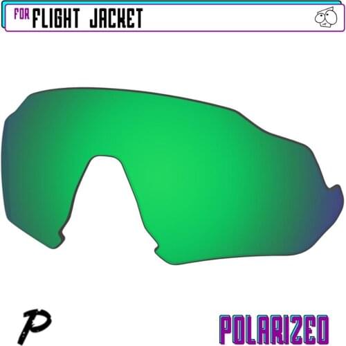 EZReplace Polarized Replacement Lenses for - Oakley Flight Jacket Sunglasses - Green P