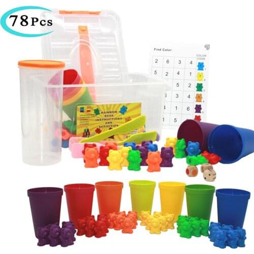 Montessori Education ChildrenS Puzzle Bear Digital Cognitive Learning Toy Hand Brain Coordination Boxed Toy Gift To Children