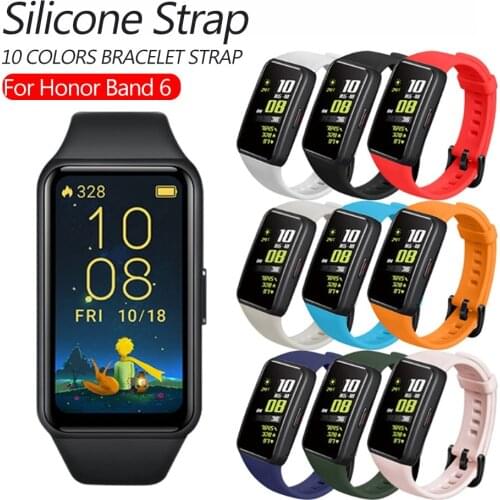 For Honor Band 6 Strap Silicone Bracelet Strap For Huawei Honor Band 6 Band6 Replacement Sport Smart Watch Wristband Accessories