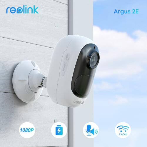 Reolink Argus 2E Solar-Powered WiFi Camera Outdoor 1080p Full HD PIR Motion Detection 2-Way Audio Wide Viewing Angle Google Home