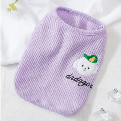 Cute Summer Dog Clothes Pet Cartton Print Vest For Small Dogs Cats Chihuahua T-shirt Puppy Costume Franse Bulldog Ropa Para Pug