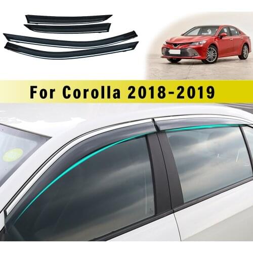 Weather Shield Window Sun Visor Deflector Guard Awnings Car Styling For Toyota Camry XV70 2018 2019 Auto Accessories 4pcs