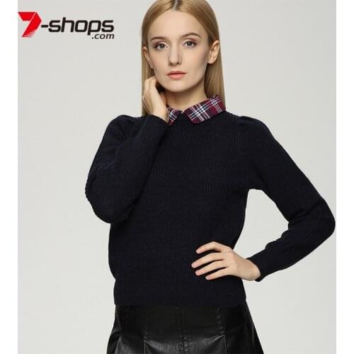 AECU Womens Sweaters And Pullovers Knit Turn-Down Sweater Female Elegant Lady Sweater With Doll Collar Chompas Mujer