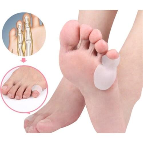 1Pair Small Toe Thumb Daily Use SEBS Material Toe Capsule Protector Foot Care Finger Toe Separator Thumb Valgus Toe Aligner