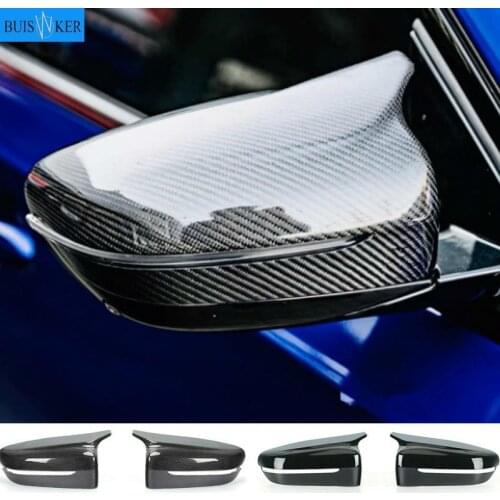 2 Pieces for Bmw 5 7 Series G30 G38 G11 G12 ABS Right-hand mirror covers caps rearview side carbon fiber mirror case cap 2017-IN