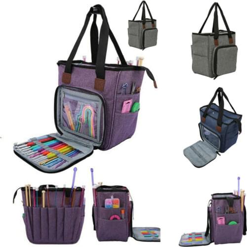 2020 Portable Oxford Cloth Yarn Storage Bag Knitting Crochet Organizer Holder Case