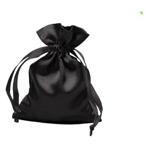 400pcs satin drawstring bag customized jewelry bags wholesale 7*9cm gift pouch, 1 color printing and include ePacket shipping