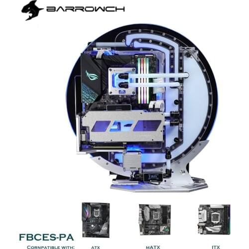 Barrowch Water Cooling MOD Case, STAR1 Series Limited Edition Round water-cooled Chassis, Gamer DIY House, FBCES-PA