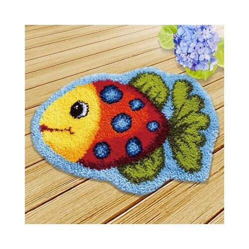 DIY Carpet Rug Lovely Kitten Hook Rug Kits 3D Crocheting Tapestry Sofa Decor Cushion Set for Embroidery Unfinished Floor Mat