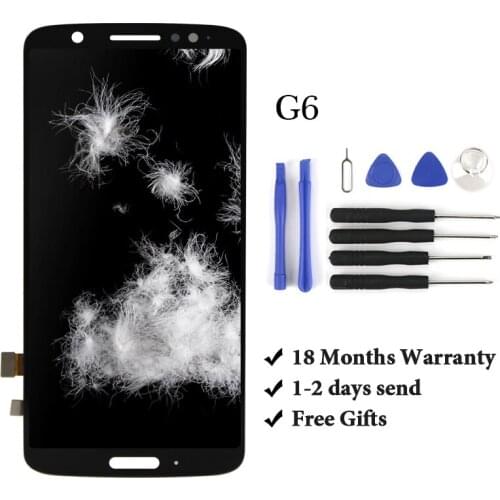 For Motolora G6 LCD Display Touch Screen Digitizer Assembly Replacement Parts + Tools For Mobile Phone G6 XT1925 5.7" Inch LCDs