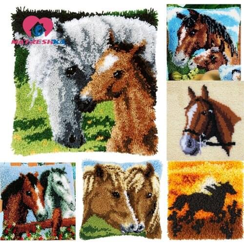 Home decoration do it yourself Animals Horse cross stitch pillow carpet embroidery embroidery pillow ladybugs for needlework