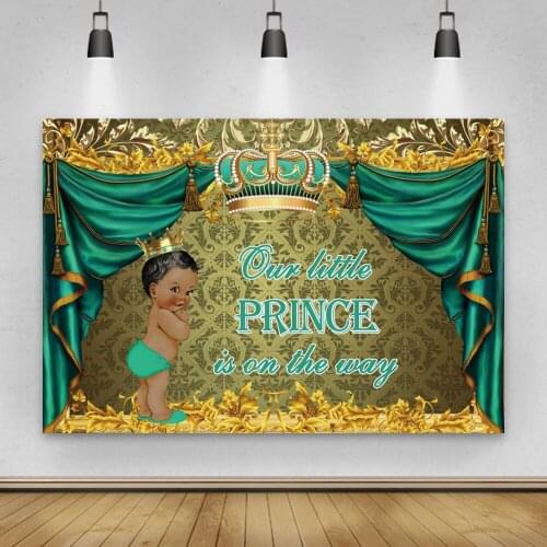 Laeacco Birthday Backdrop For Little prince Curtain A Boy Is On The Way Customized Portrait Photography Backgrounds Photozone