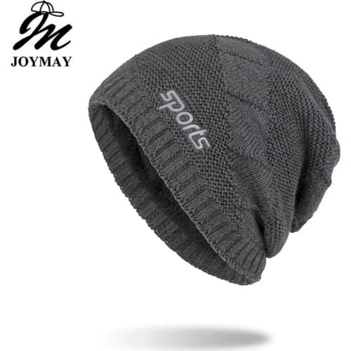 Joymay New arrival Winter Beanies Hat Unisex Sport Warm Soft Skullies Knitting Hats For Men Women WM113