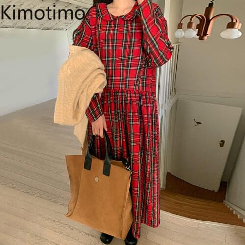 Модные платья в клетку Kimotimo China At AliExpress