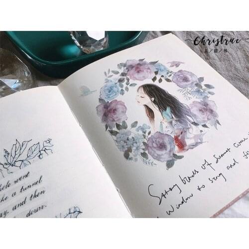 Fairy Girl Washi Tapes Bullet Journal Masking Tape Adhesive Tape DIY Scrapbooking Washi Stickers