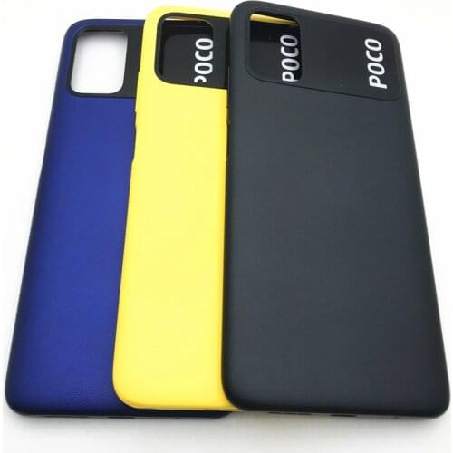 For Xiaomi Poco M3 M2010J19CG Battery Cover Back Panel Rear Housing case With side key Replacement Parts