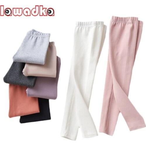 Lawadka Kids Girls Leggings Cotton Casual Leggings for Girls Solid Pants Autumn Kids Trousers Sport Childrens things for girl