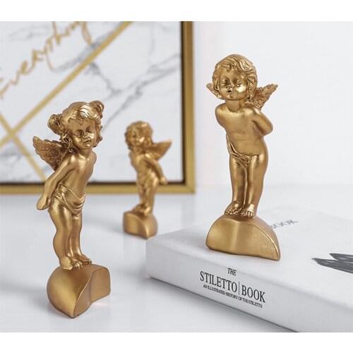 [MGT] Europe originality golden lovers angel Resin modern Home decor Art Decoration decoration craft ornaments statues