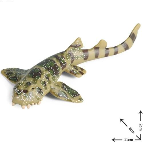 Simulation Striped Bamboo Shark Leopard Shark Figure Marine Animal Model Toy PVC Animals Figures Toys Childrens Christmas Gift