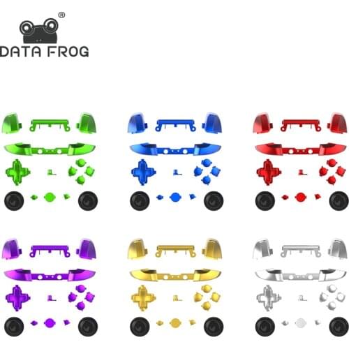 Chrome Full Buttons Kit for Xbox One Slim Replacement Replace ABXY Trigger Thumbstick Parts for Microsoft Xbox One Slim