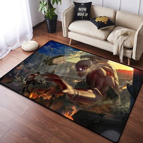 Anime Attack On Titan Floor Rug Carpet Bedroom Doormat Non-slip Mat Cartoon Gift