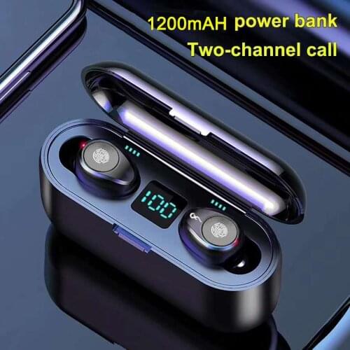 Upgrated F9 Wireless Bluetooth 5.0 Earphone TWS HIFI Mini In-ear Sports Headset Support iOS/Android Phones HD Call