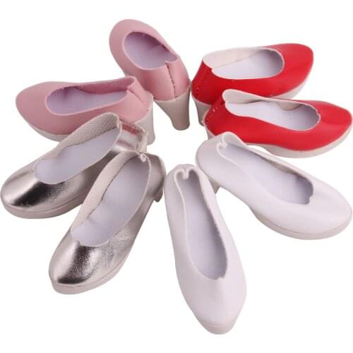 BJD 60 cm Dolls shoes 1/3 Girl 75 cm doll 7.5 cm High heel dress shoes toys accessories b7-21