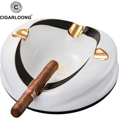 CIGARLOONG cigar ashtray ceramic fashion living room decoration Large tank cigar smoke detector AS-001