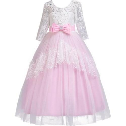 Girls dress princess dresses Lace New Year Clothes for girls Show costume Party Wears kids clothing chilren Tutu Formal DRESS