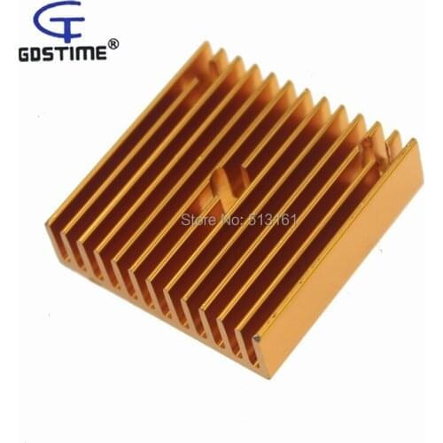 Gdstime 50pcs/lot 40 x 40 x 10mm 40mm Heat sink Aluminum Heatsink Radiator For 3D Printer