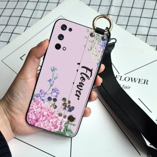 Wrist Strap Case For OPPO Find X X2 Pro A1K Phone Cover Necklace Lanyard For Reamle 1 X C2 X2 XT 2 3 3i V5 6 X7 X50 Pro