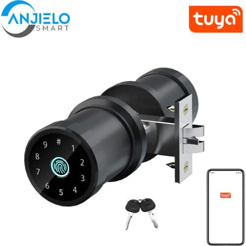 Smart Keyless Fingerprint and Secure Tuya Bluetooth Touchscreen Digital Door Lock for Hotels and Offices Homes Apartments