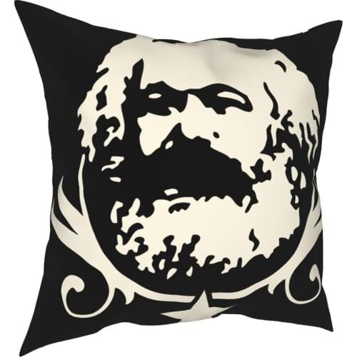 Socialist Karl Marx Red Star Square Pillow Case Cushions for Sofa Communism Marxism Socialism Creative Pillowcover Home Decor
