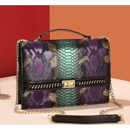 Genuine Leather Women Handbags Fashion Female Chain Small Square Crossbody Bag Ladies Shoulder Messenger Underarm Bags 2021 New