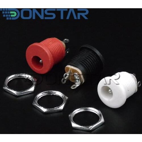 10PCS DC022 5.5*2.1mm / 5.5 x 2.1mm DC Power Socket/ Connector 5.5*2.1 DC-022 Black white and red