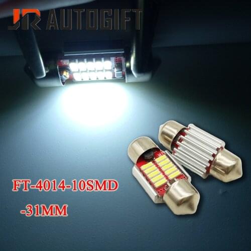 300x Wholesaler Car Auto 31mm 10 SMD 4014 LED Canbus Error Free Festoon Doom License plate read Light Bulb Pure White DC12-24V