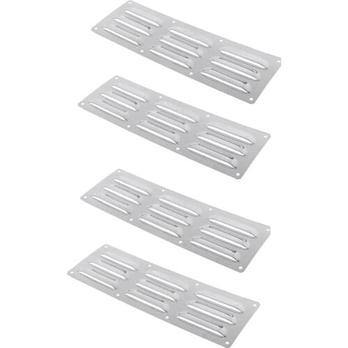 4pcs 304 Stainless Steel Marine Boat Yacht Louver Vent 9 Slot Ventilation