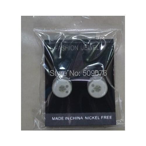 600pcs/lot(300pairs) white flash led stud earring clip LED earrings Studs Dance Party Accessories unisex for Men Women