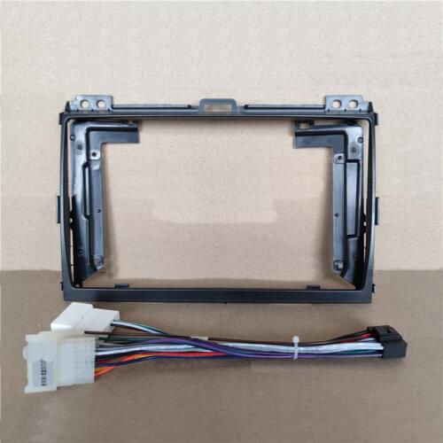 Car Fascia Navigation Fascias Dash Frame Kit For 9" Android Multimedia Player For Land Cruiser Prado 2004 2005 20062007 20082009